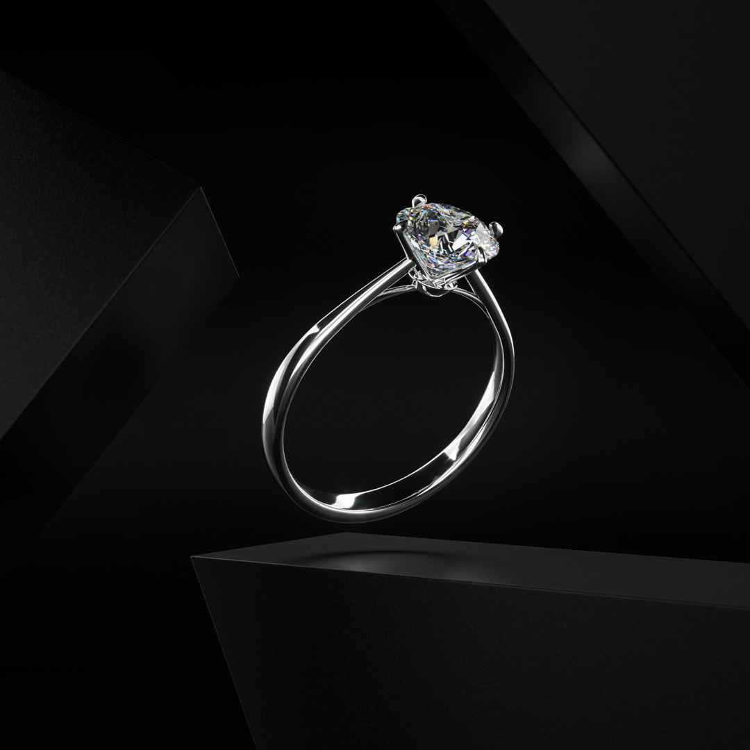 Jewelry CGI product visualization with studio lighting setup